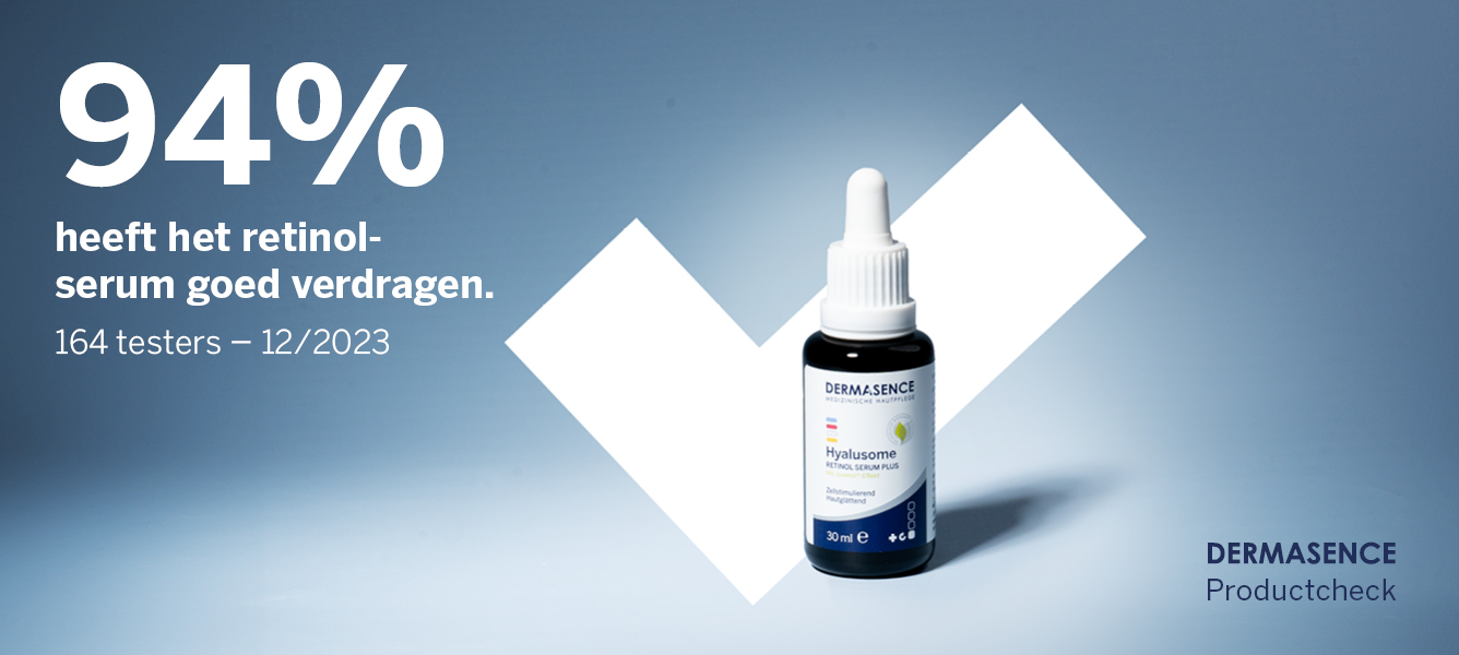 Resultaat: 94% heeft het retinolserum goed verdragen