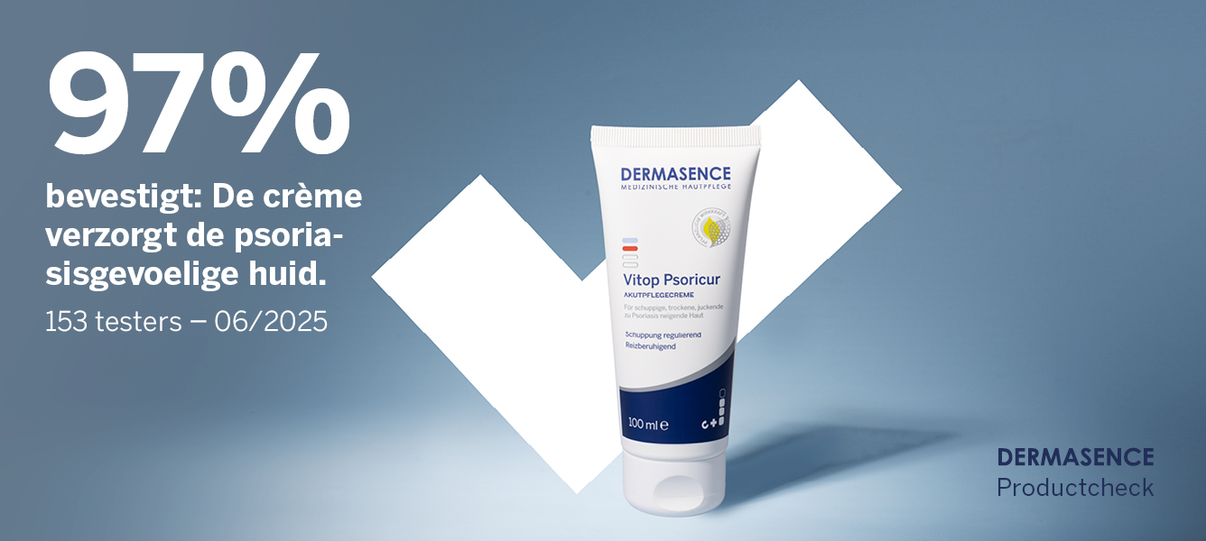 97% bevestigt: de crème verzorgt de psoriasisgevoelige huid