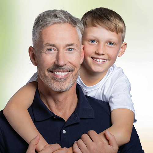 Father and son with dry, inflammatory skin prone to neurodermatitis