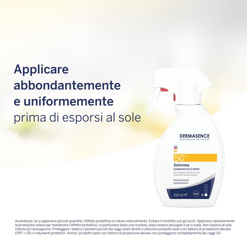 Istruzioni per l'uso del prodotto Solvinea Spray SPF 50+