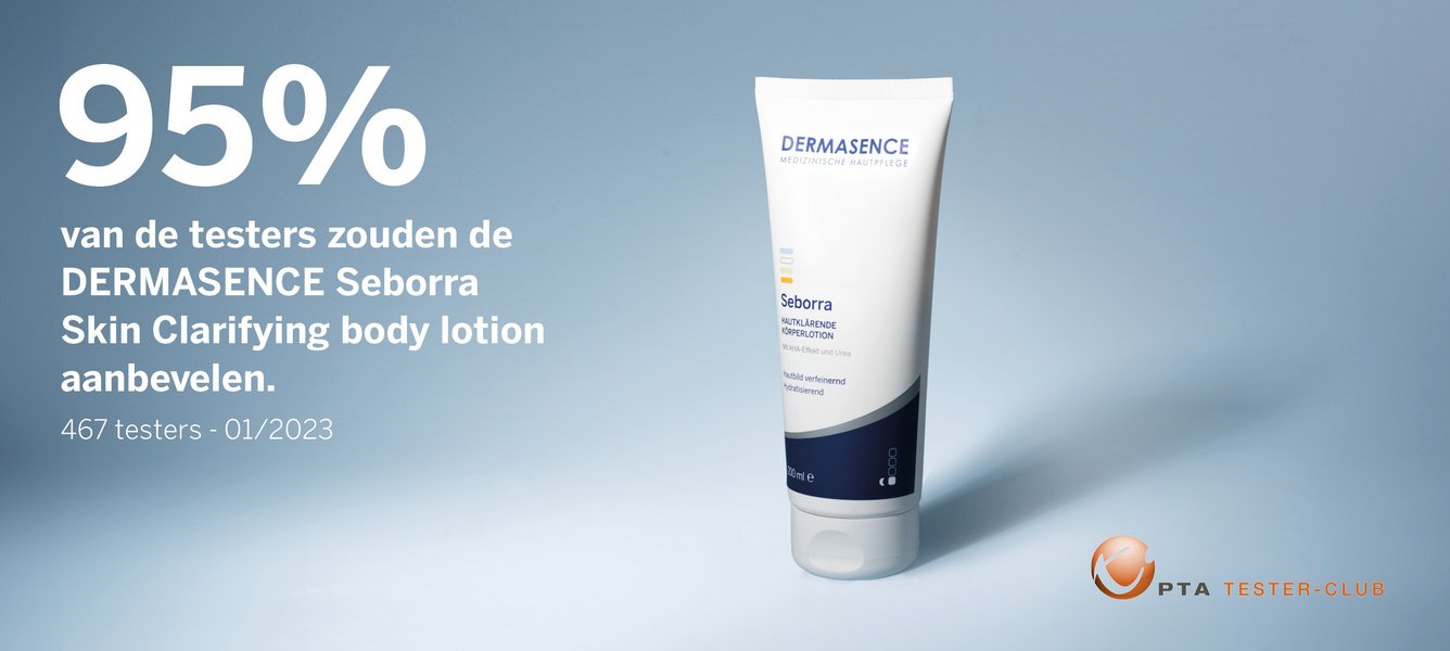 95% van de testers zouden de Seborra Skin clarifying body lotion aanbevelen.