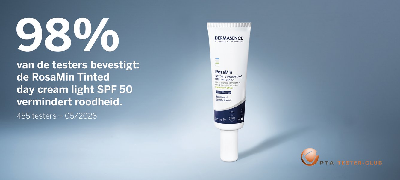 Resultaten van de RosaMin Tinted Day Cream Light with SPF 50 in de PTA testclub