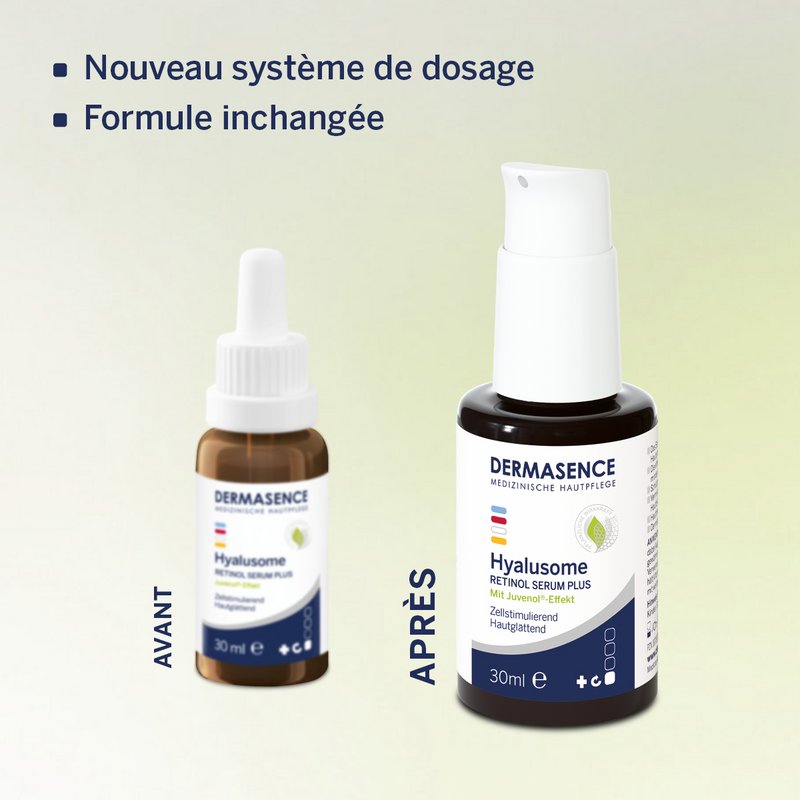 Comparaison des emballages (ancien et nouveau)