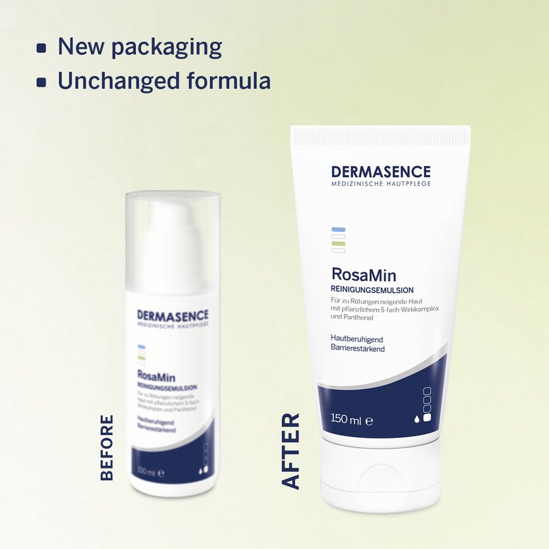 Comparison of packaging (old and new)